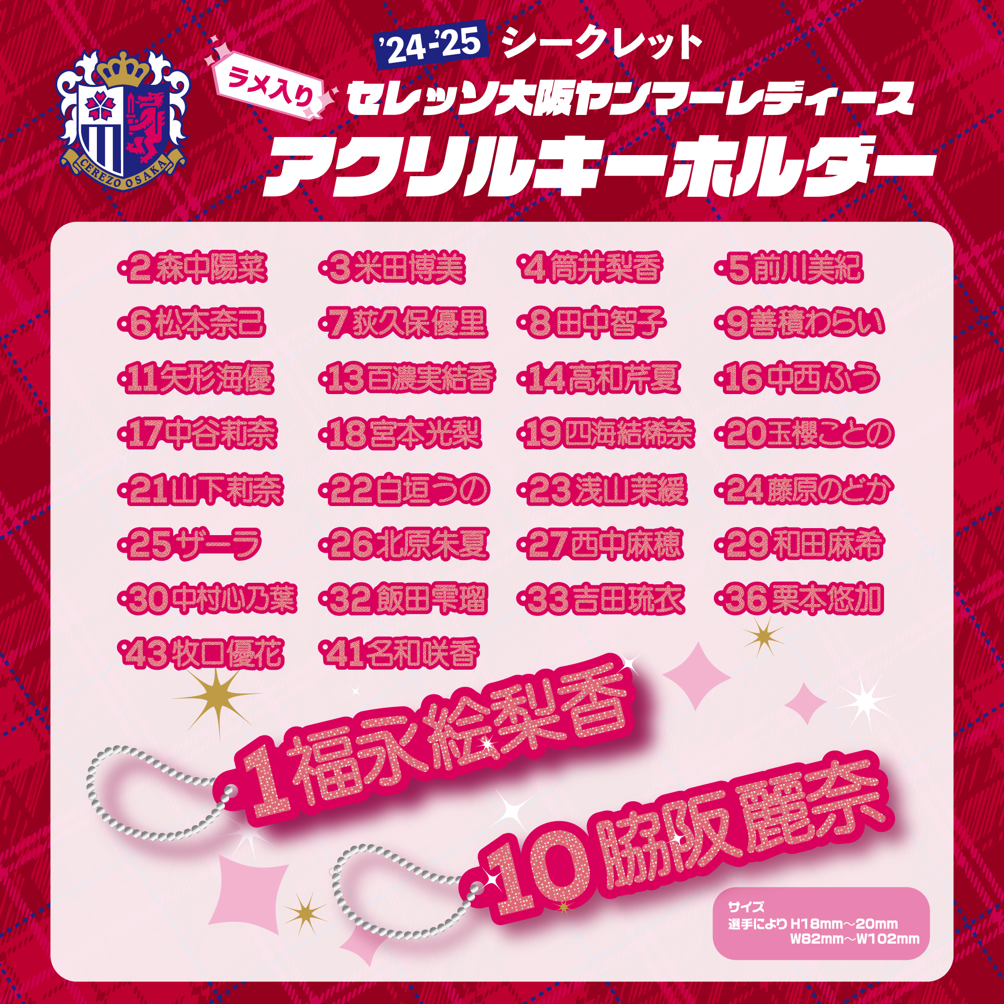 田中選手記念グッズやヤンマーレディースコンフィットが新登場